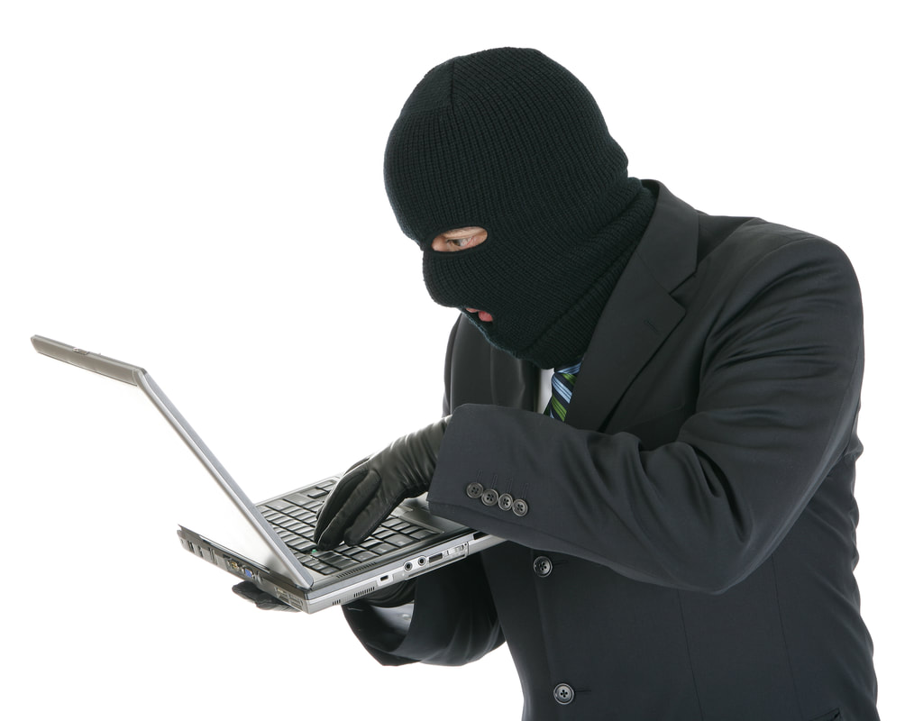 Thief Using Laptop