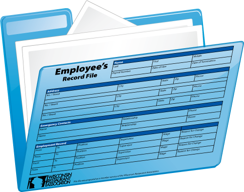 Employee Record File Folder