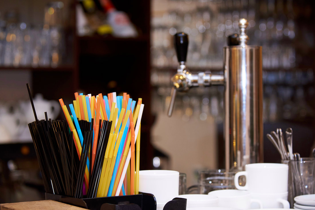 Plastic Straws on Bar