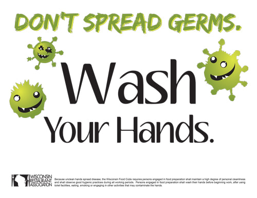Don't Spread Germs poster
